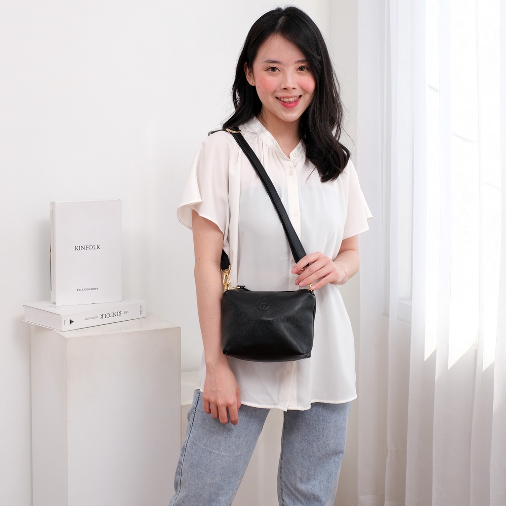 Sendy Leather PLUM Leather Bag Tas Kulit Selempang Wanita Asli Tas Kulit Sapi