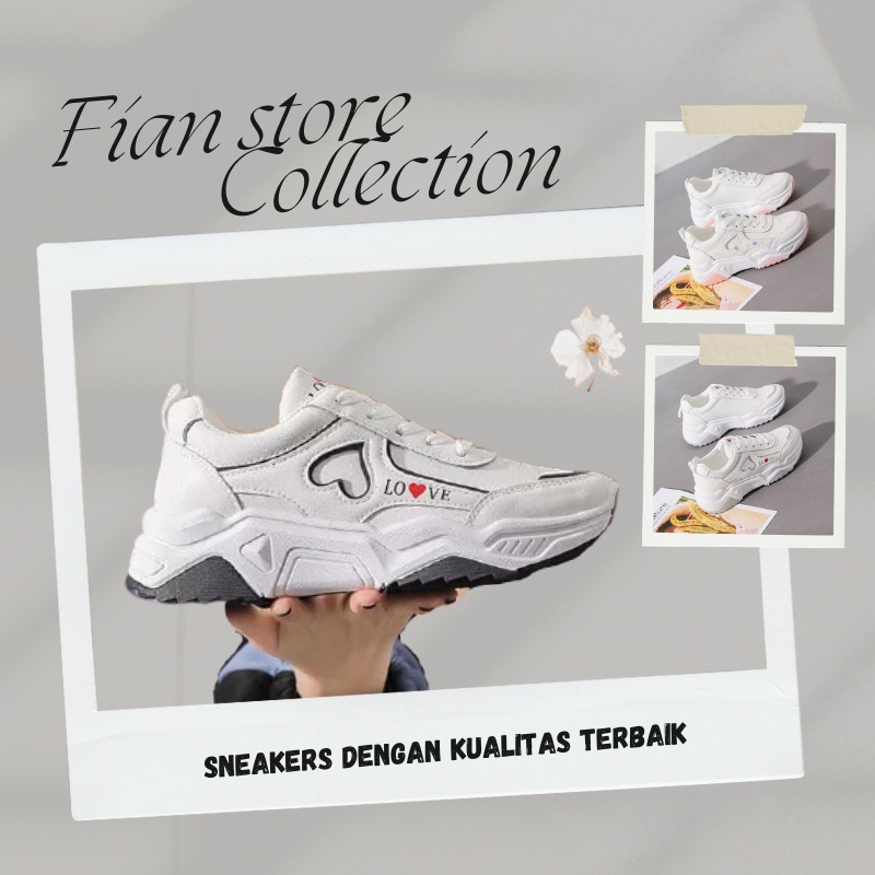 sepatu sneakers wanita putih original casual import cewek korea sepatu main wanita jalan jalan santa