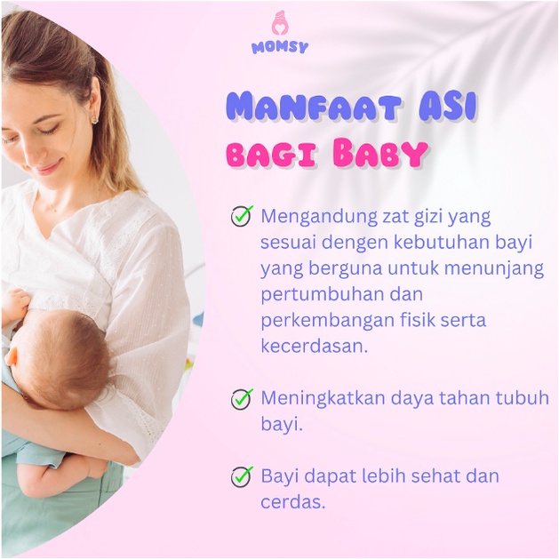 Asi Booster Pelancar Asi MOMSY BPOM HALAL Natural Almond Moringa / Kelor Ikan Gabus Fenugreek