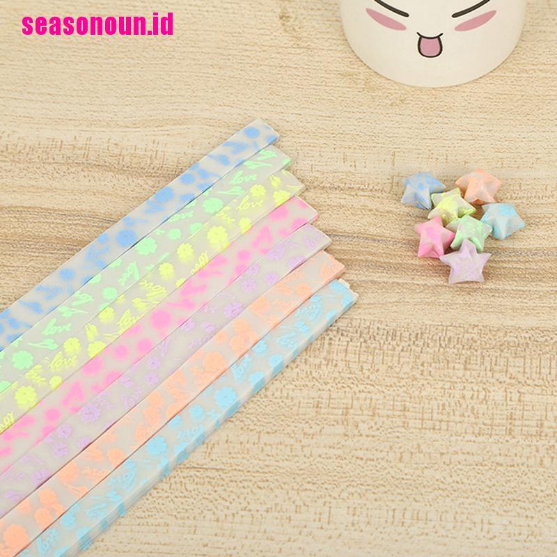 210pcs Strip Kertas Origami Model Lipat Desain Bintang