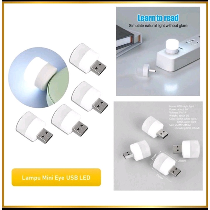 Lampu emergency / Lampu tidur Mini LED USB Protable Kecil / LAMPU BACA