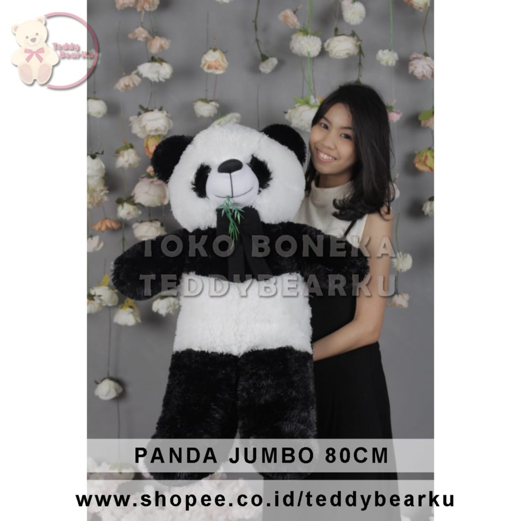 TERMURAH! BONEKA PANDA BERUANG TEDDY BEAR JUMBO 80CM LUCU BESAR