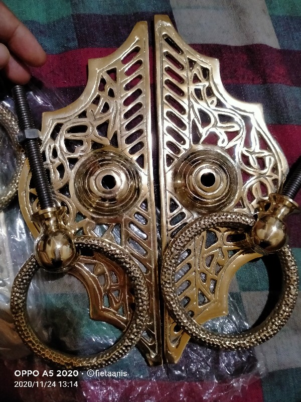 Handle Pintu Gebyok Antik Diameter 8cm.x20cm.