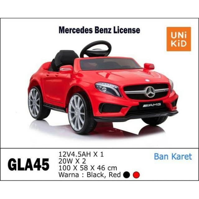 Mainan Mobil Aki Anak Mercedes Benz GLA45 License Unikid UK-733