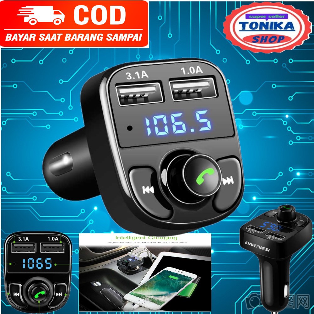 Bluetooth Audio Receiver FM Transmitter Handsfree with USB Car Charger