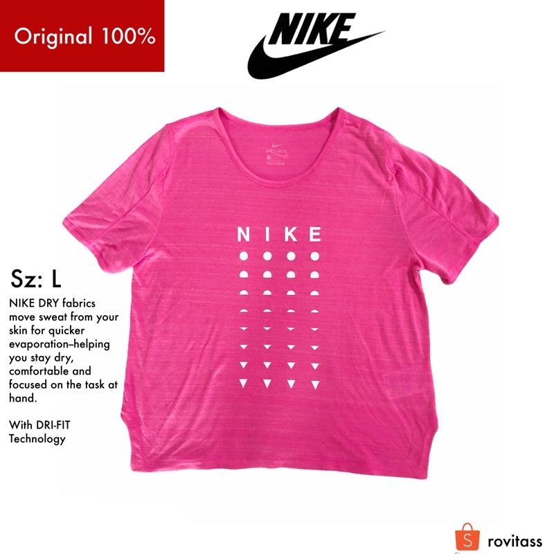 NIKE women’s top sport Pink / Baju Olahraga wanita / NIKE Original / Baju NIKE Wanita / Kaos wanita