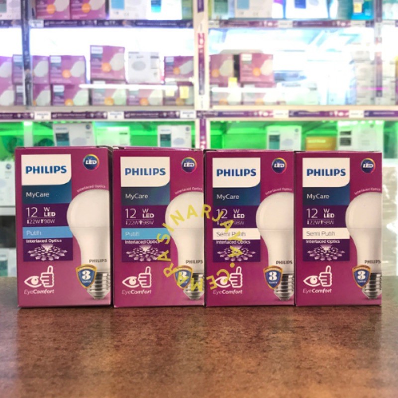 Bola Lampu PHILIPS LED Bulb 12 watt PHILIPS My Care Interlac Optic 12w