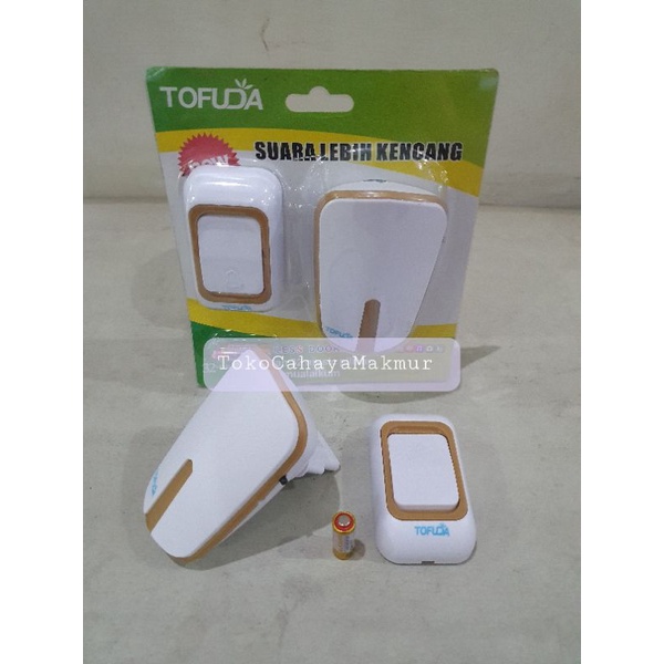 Bel Pintu Rumah / Bell Remote Wireless AC/DC 1 Remote/Tombol Tofuda