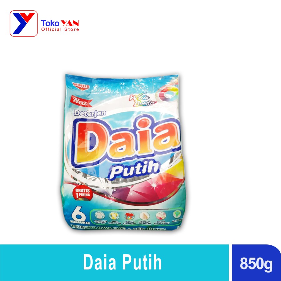 Daia Deterjen Bubuk Putih|White Booster 850gr