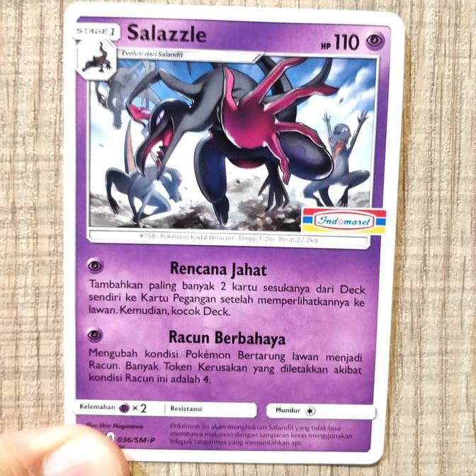 TERLAKU MAINAN ANAK PEREMPUAN】 SALAZZLE PSYCHIC PROMO INDOMARET (KARTU POKEMON TCG INDONESIA)