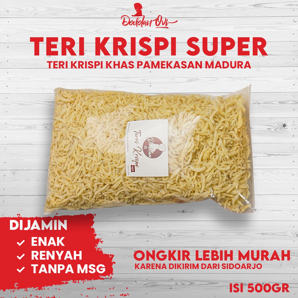 

Teri krispi khas madura Teri krispy super 500gr