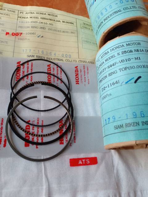 Ring piston seher seker cincin torak beat esp beat eco bit stater halus std original asli riken-3