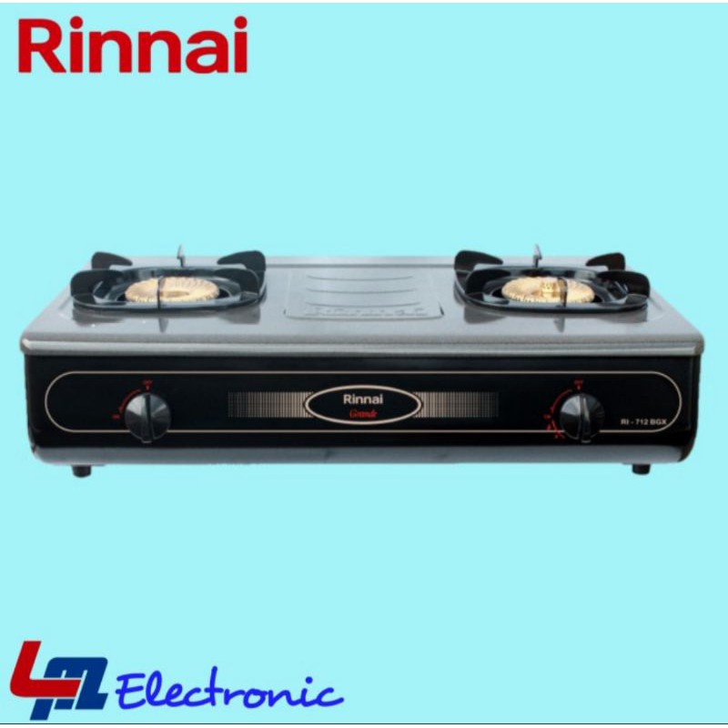RINNAI Kompor Gas 2tungku RI712BGX / RI 712BGX / 712 BGX