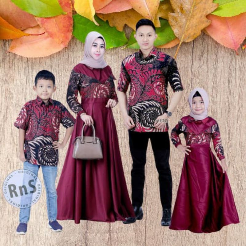 Jual BATIK COUPLE KELUARGA KEKINIAN 2022 COUPLE BATIK GAMIS WANITA PRIA ...