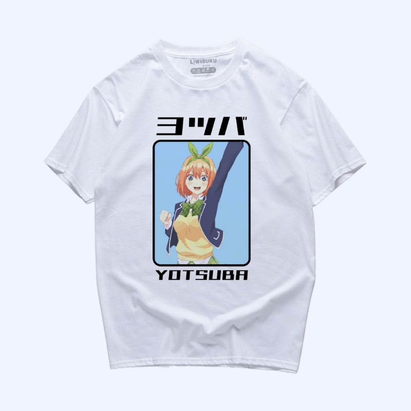 WIBUKU Kaos Anime Gotoubun no Hanayome Nakano Yotsuba Pose