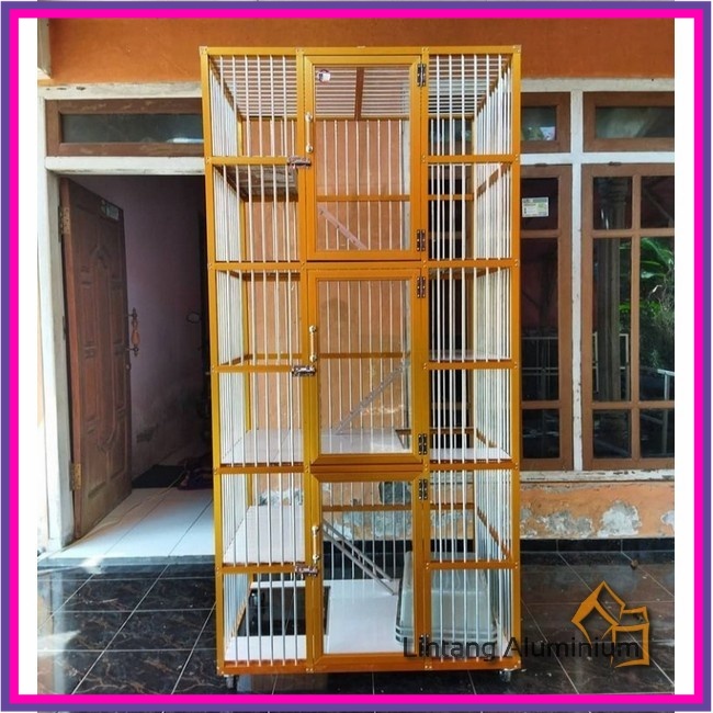 Kandang Kucing ALUMINIUM / 3TINGKAT GOLD
