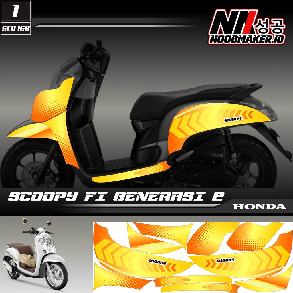 SCD 168 DECAL STICKER SCOOPY FI 2017 2018 2019 2020 SIMPEL