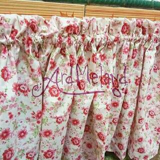 Horden kolong meja  dapur  shabby shabbychic bahan katun 