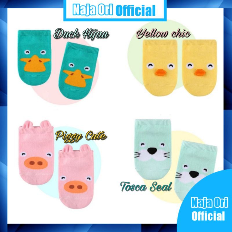 Kaos Kaki Bayi Import Motif Animal Anti Slip | Kaos Kaki Bayi 0 12 Bulan