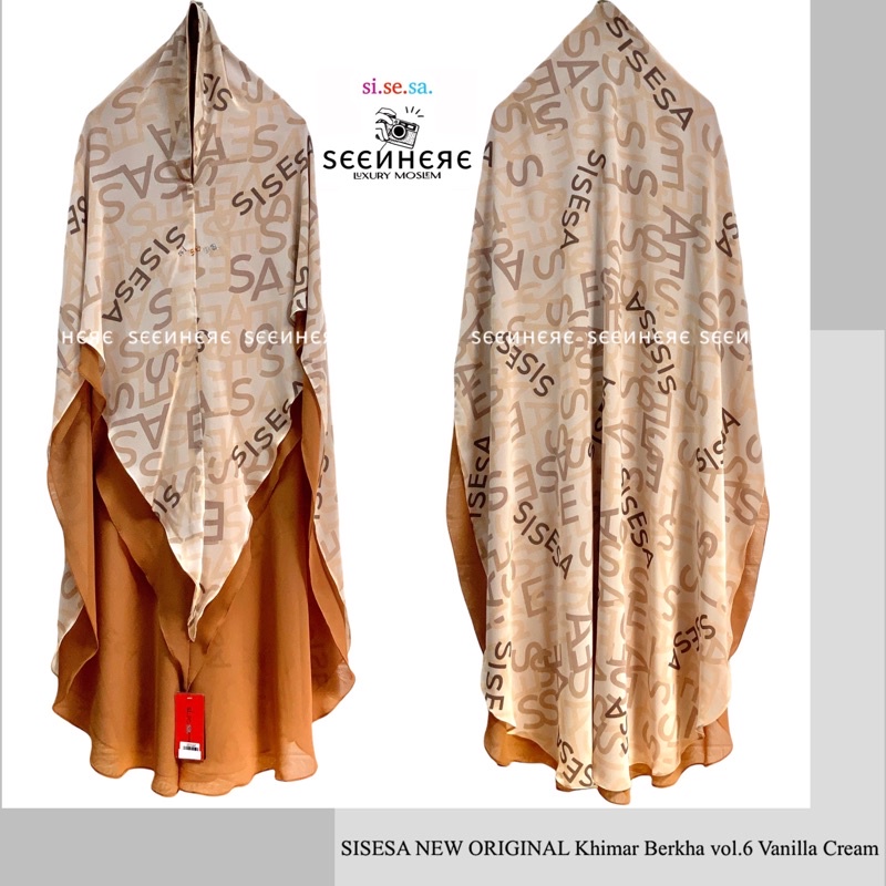 SISESA NEW ORIGINAL GUARANTEED - Khimar Berkha Vol.6 Vanilla Cream