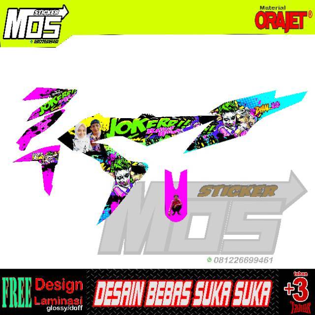 Decal Sticker Stiker Honda Sonic Motif Joker Keren Dan Elegant