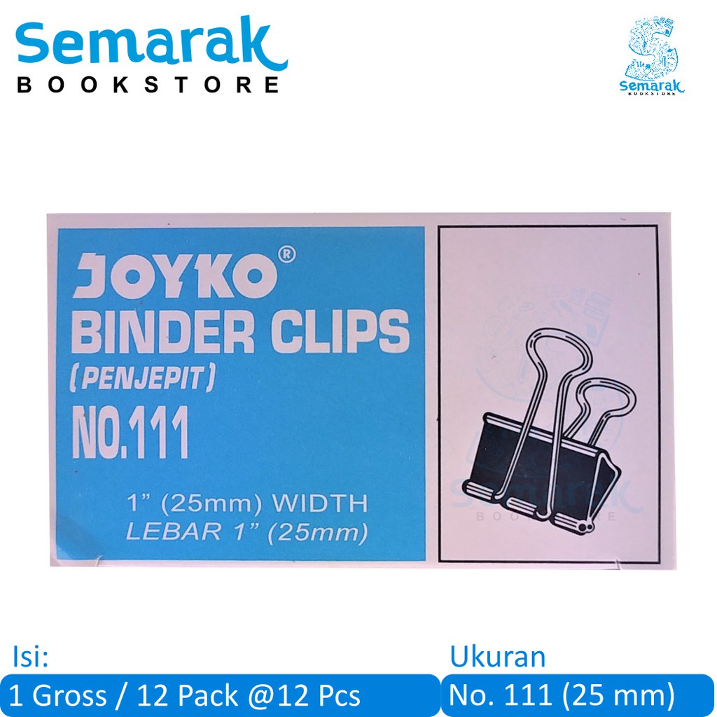 

Joyko Binder Clip No.111 [1 Gross / 12 Pack]