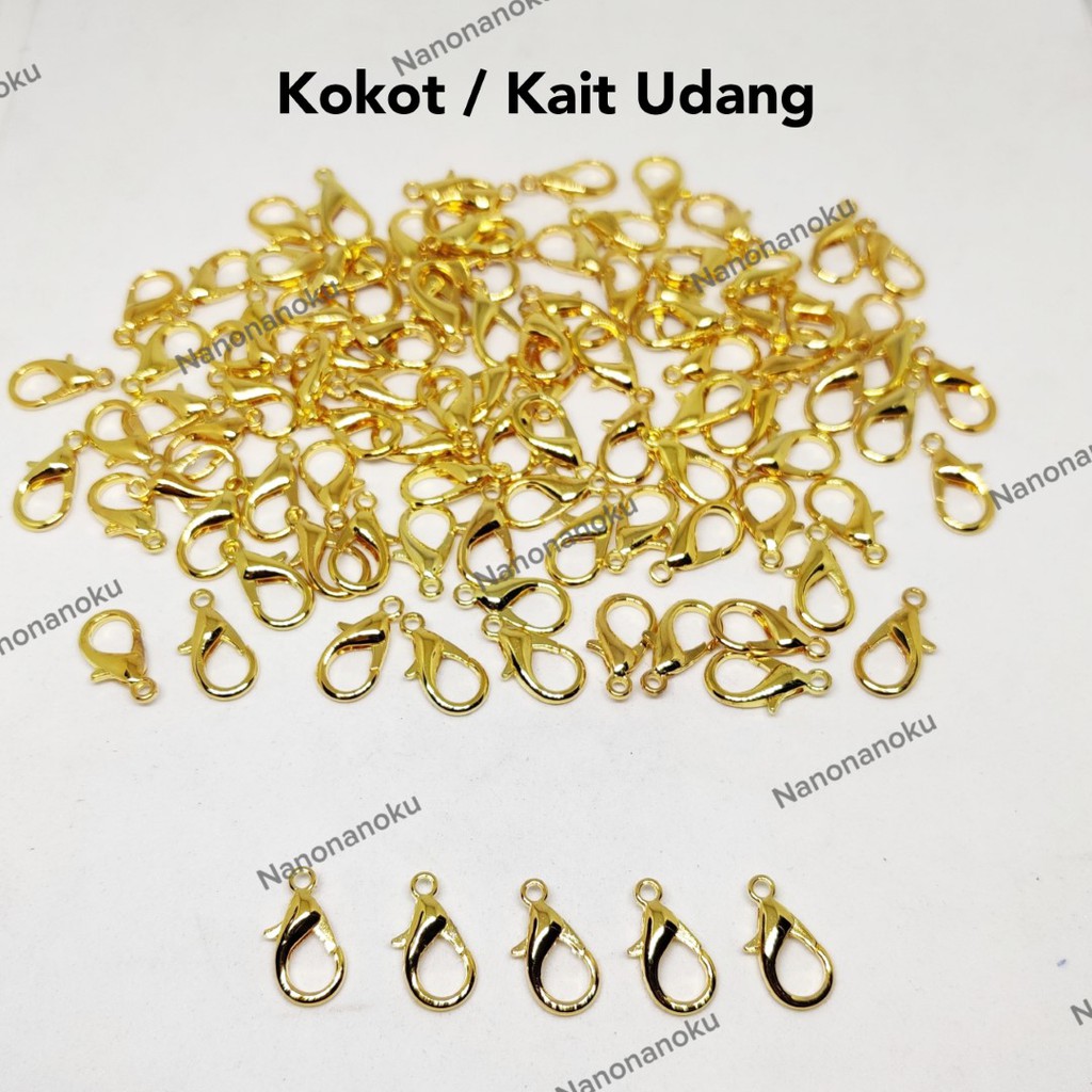 [20 PCS] Kokot Udang / Kait Kalung Emas Gold (12, 14, 16, 18, 20, 22 mm)