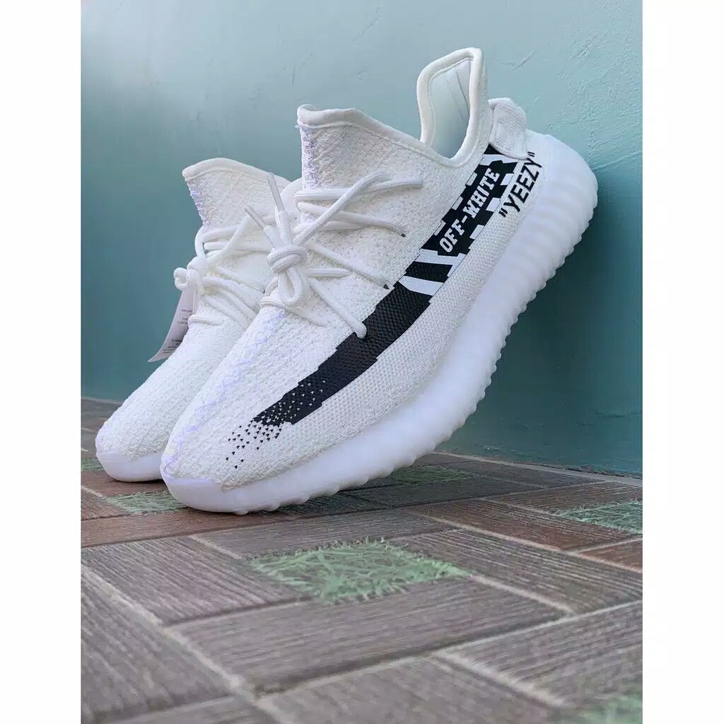 Sepatu Snekers ADIDAS Yeezy V2 White Off White High Premium Original BNIB Special Edition