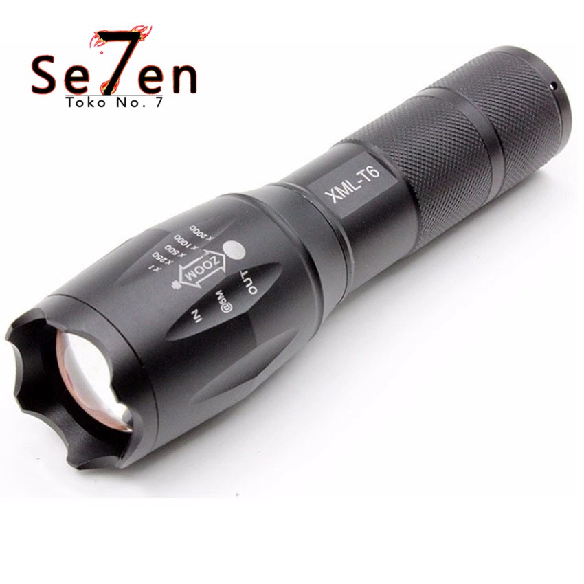 Senter SWAT Police LED Cree XM-L T6 2000 Lumens 18650 3XAAA | Shopee