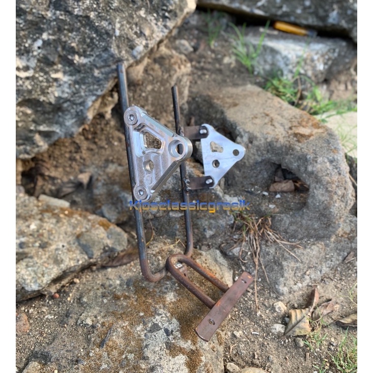 Kupingan tralis pangkon lampu tralis set brecket lampu almini cnc pnp batok YL gl MP Tiger ninja Mot