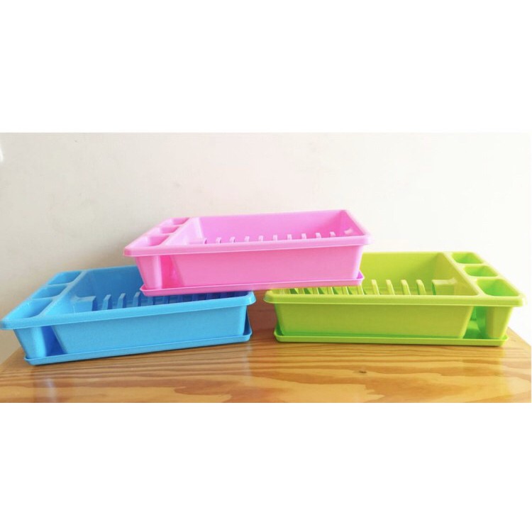 Rak Piring Plastik Serbaguna Dengan Nampan Pengering / Kitchen Dish Rack / Rak Cuci Piring