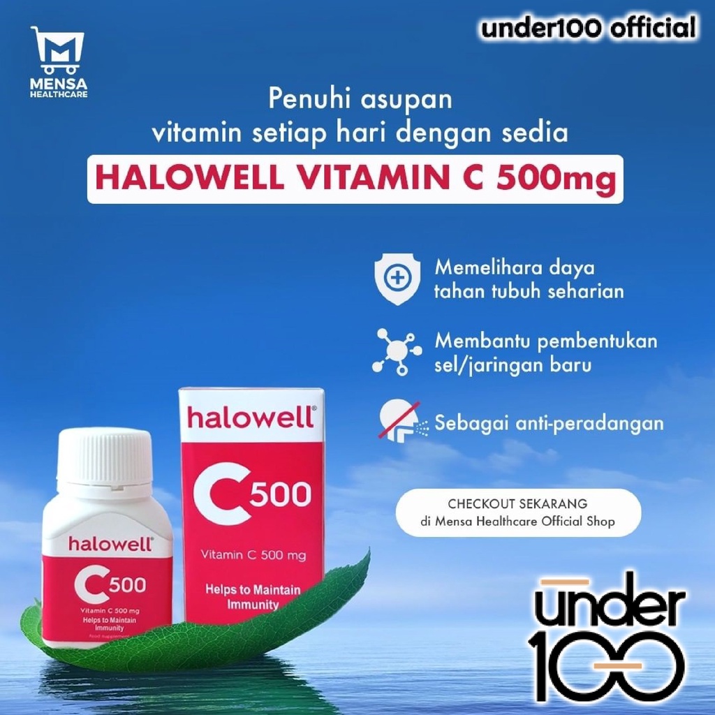 ❤ UNDER100 ❤ Halowell Natural Vitamin C500 Mg D 1000 iu E 200 iu | Astria Astaxanthin Force | LanaVision Bilberry Extract | BPOM