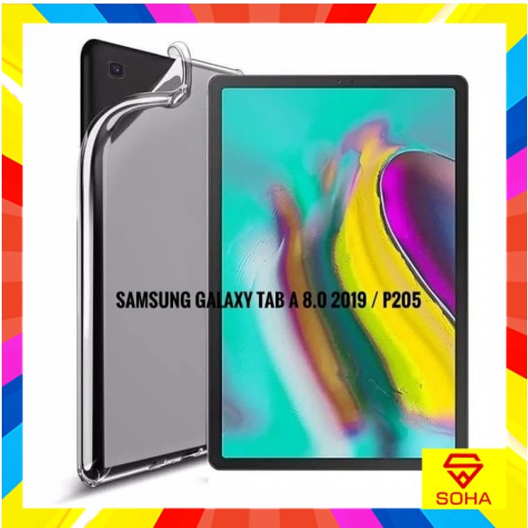 SBT-001 Samsung Tab A 8 Inch 2019 P205 Silikon Bening Clear TPU Cover Shock Absorption Tablet