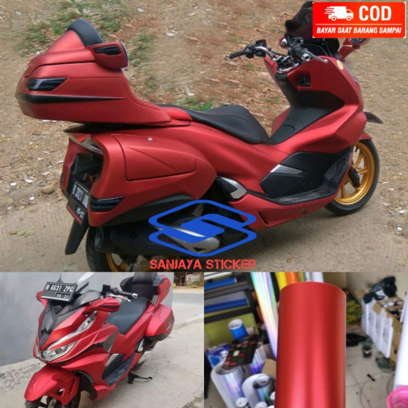 Stiker Skotlet merah chrome doff Skotlet metalic doff Sticker merah doff stiker chrome merk infinity