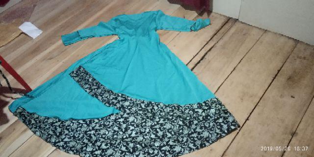 Baju Batik Couple Gamis Dilan Batik Bilda Modern Set Anak Muslim