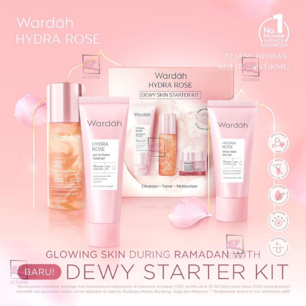 WARDAH Hydra Rose Starter Pack / Perawatan Kulit Kering