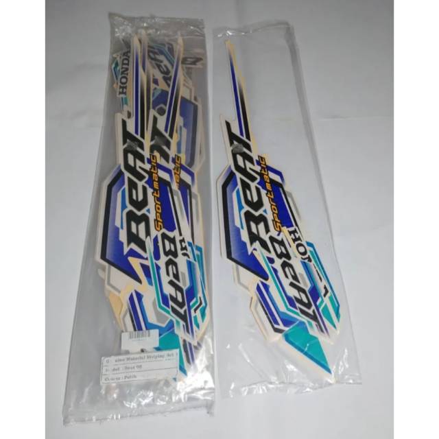 Striping honda Beat karbu 2008 putih