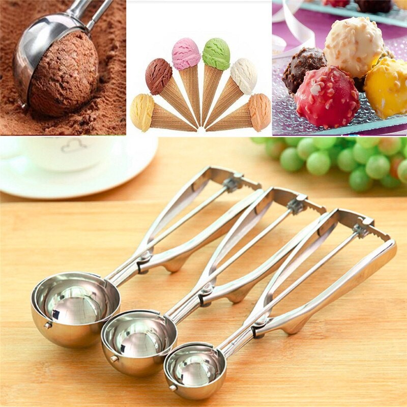 ICS4cm Ice Cream Scoop Sendok Es Krim Jepit Stainless 4 cm