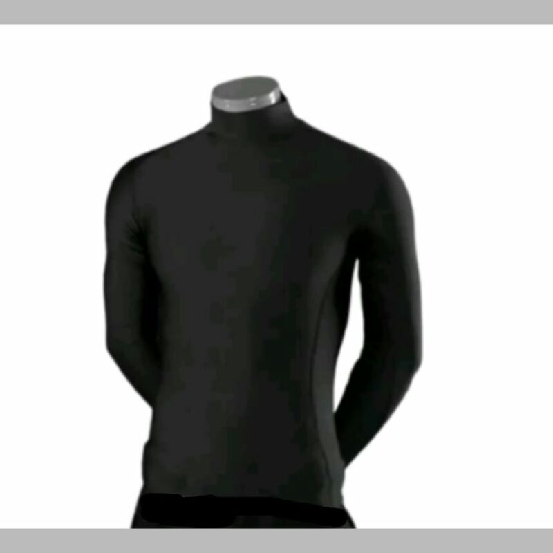 Manset Baselayer Lengan Panjang Hitam Baju Manset Olahraga-Manset Baju Polos