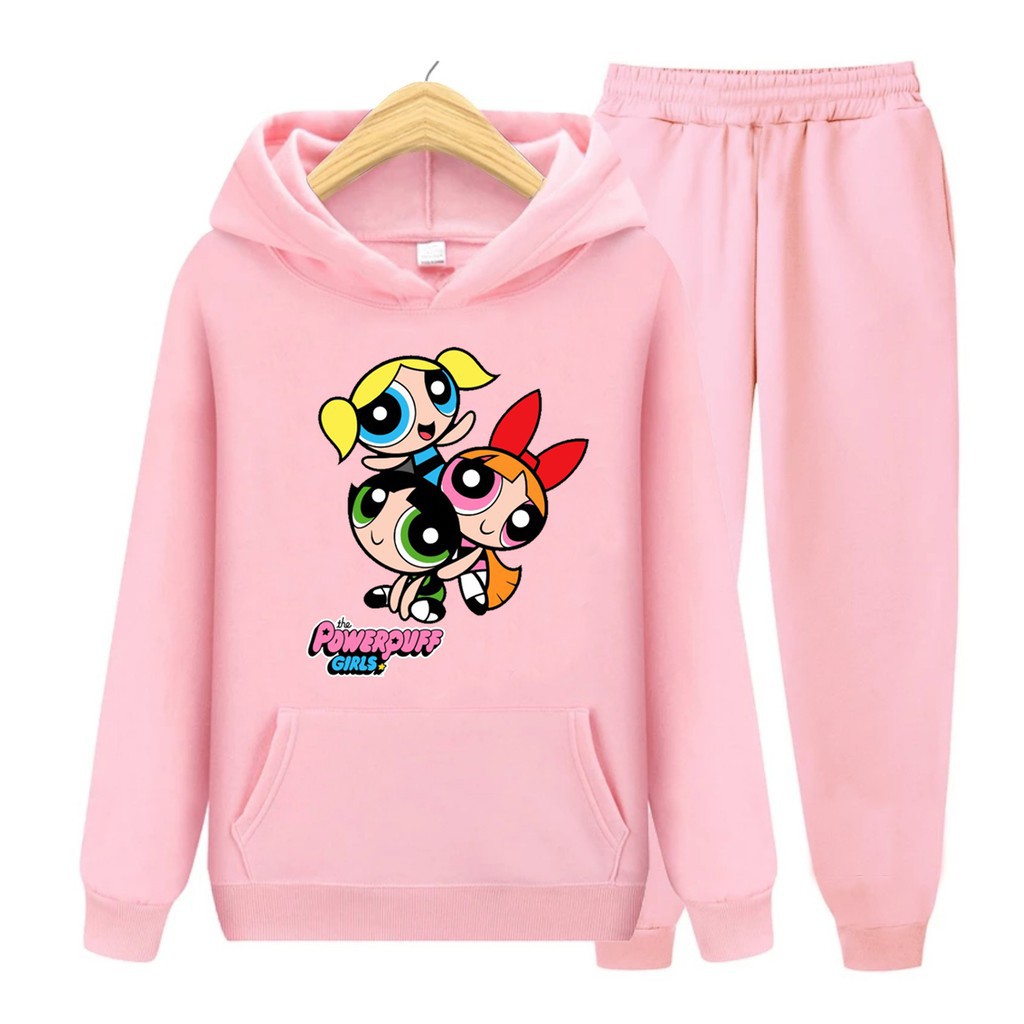 YMF - Setelan Sweater Anak Perempuan PowerPuff Girls | Setelan Anak-Remaja®