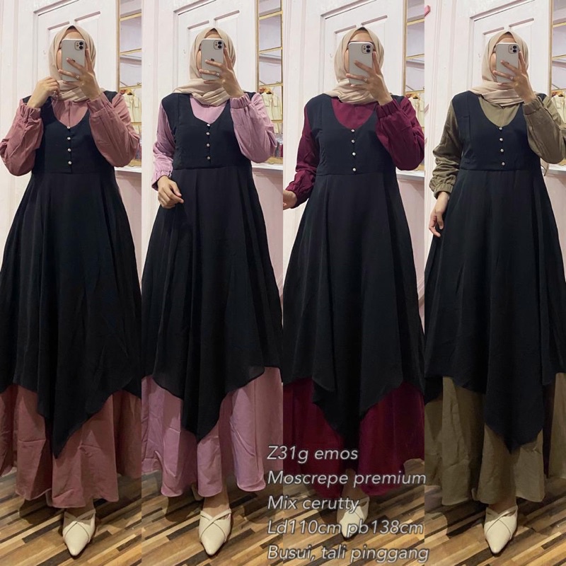 Gamis Emos Moscrepe 095✨