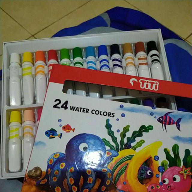 Cat Air Titi 24 Warna 6ml Water Colors Shopee Indonesia Cat Air Titi 24 Warna 6ml Water Colors Shopee Indonesia
