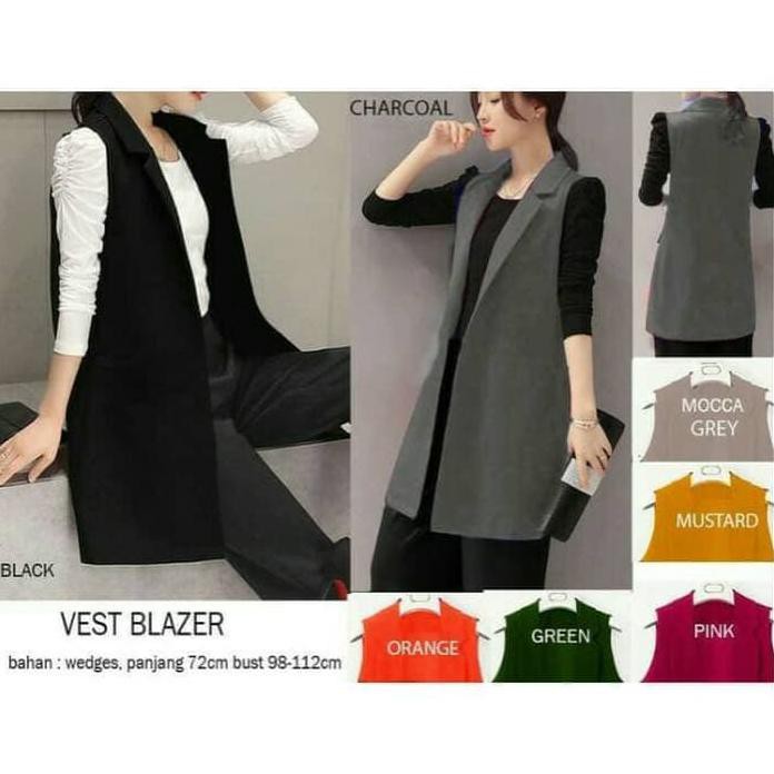 VEST ROMPI WANITA BAJU LUARAN OUTER MURAH CEWEK TERBARU KOREA STYLE FASHION PREMIUM