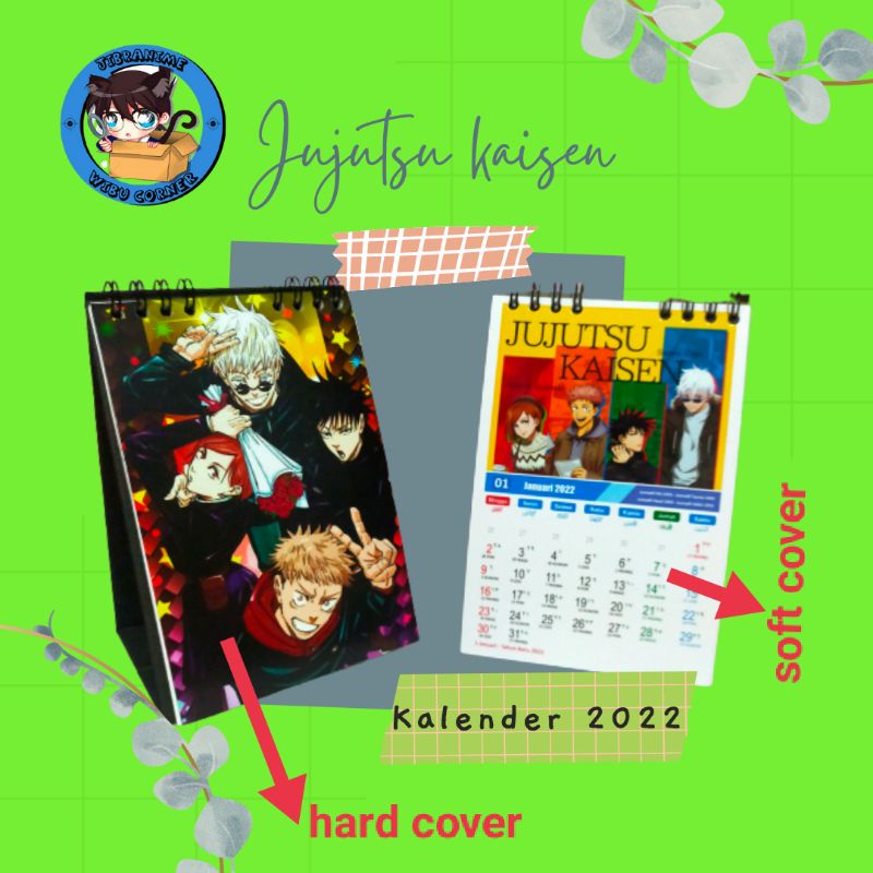 Kalender anime jujutsu kasien/kalender meja anime/kalender duduk 2025