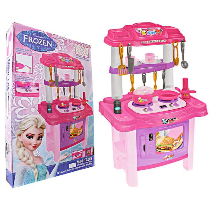  Mainan  Anak  Kitchen Set Beauty Frozen Mini Table Shopee  