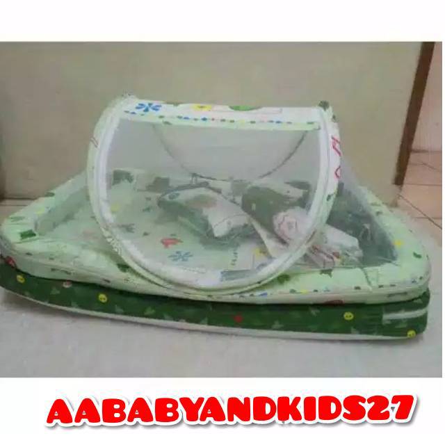 SET TEMPAT TIDUR BAYI PLUS KELAMBU KOMWELL BABY-KASUR BAYI KELAMBU KOMWELL-SET KASUR BAYI KOMWELL