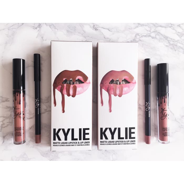 TBI Ecer Kylie Kit Lipgloss + Lip Liner + Box - MATTE - WARNA BLH PILIH