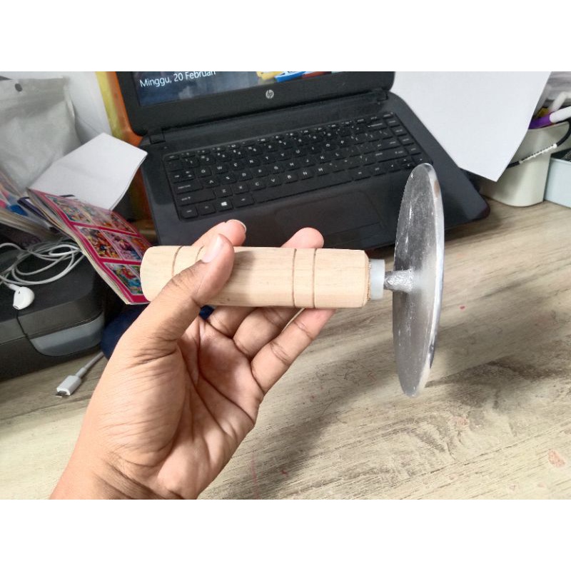 Alat tekan hotteok kue lapis penekan gorengan cetakan press roti panggang aluminium cor tebal