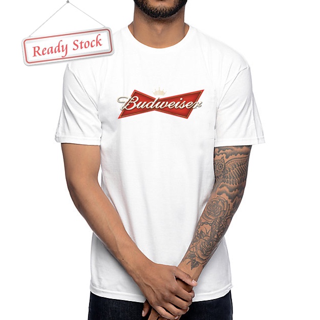 Kaos Budweiser Tshirt Casual Unisex T-SHIRT Bahan Katun New Cotton Tees
