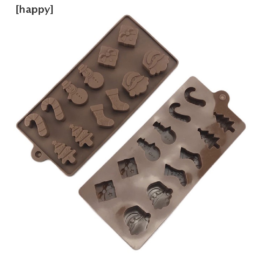 HA Christmas Silicone Gummy Chocolate Cookie Baking Ice Cube Tray Candy Jelly Mould ID